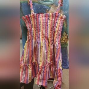 Kidgets Multicolor Purple Yellow Striped Toddler  Dress 3t.  A-30